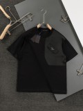 ★超人気 プラダ n級品 25 ssの新しい胸元のメタル三角標プリントの半袖Tシャツ