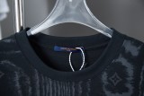 大人気 ルイヴィトン 偽物通販  2025 ss波紋テクスチャLVプリント発泡半袖