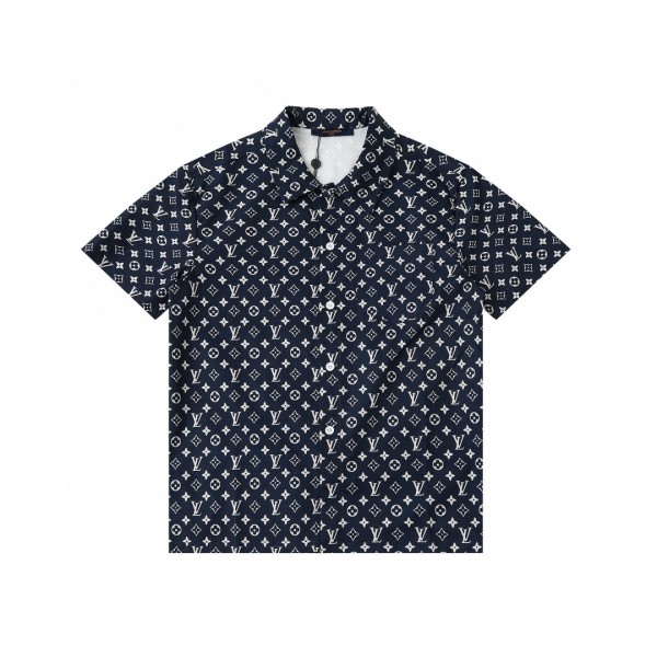 使い勝手良し ルイヴィトン 激安通販 25 SSオールドフラワーたっぷりジャカード半袖シャツTシャツ半ズボンセット