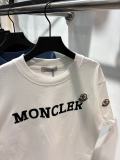 追跡付 モンクレール スーパーコピー 植毛アルファベットロゴ刺繍胸元クラシックロゴ半袖Tシャツ2色