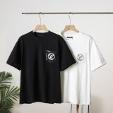 【限定】ルイヴィトン コピー 25 SSスパンコールアクセントポケットロゴ半袖Tシャツ半袖2色