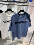 追跡付 モンクレール スーパーコピー 植毛アルファベットロゴ刺繍胸元クラシックロゴ半袖Tシャツ2色