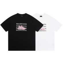 【話題商品！】 バレンシアガ 激安偽物 の2025 ssシリコンアルファベットスニーカーカップルカジュアル半袖Tシャツ2色
