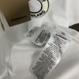一目惚れ♪ バーバリー n級品 のアルファベットロゴロゴ装飾ラウンドネック半袖Tシャツ