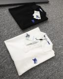 高品質 バーバリー 激安通販  の ラシックブルー戦馬小標刺繍開襟ポロシャツ半袖Tシャツ2色
