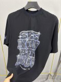 大人気 バレンシアガ コピー の アルファベットストレートスプレープリント水洗いして旧丸首Tシャツ
