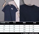 高品質 バーバリー 偽物通販 の胸に軍馬刺繍ラウンドネック半袖Tシャツ