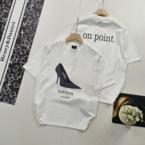 超話題! バレンシアガ 激安偽物 の2025 SSハイヒール前後直噴プリント半袖Tシャツ