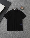 超話題! バーバリー 偽物通販  の ラシックブルー戦馬小標刺繍開襟ポロシャツ半袖Tシャツ2色