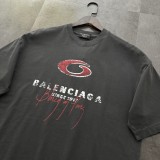 【限定】バレンシアガ n級品 の アルファベットプリント半袖Tシャツ