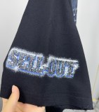 大人気 バレンシアガ コピー の アルファベットストレートスプレープリント水洗いして旧丸首Tシャツ
