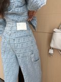 累積売上総額第１位！フェンディ コピー のデニム半袖コート長ズボンセット