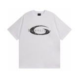 ★超人気 バレンシアガ 激安通販 の 2025 SSマイクロロゴクラシックロゴアート亀裂プリント半袖Tシャツ2色