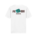 【話題商品！】 フェンディ n級品  のロゴラウンドネック半袖Tシャツ