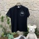 【話題商品！】 バーバリー 激安偽物 の純色怪獣柄刺繍ラウンドネックゆったり半袖肩落とし袖Tシャツ