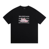 【話題商品！】 バレンシアガ 激安偽物 の2025 ssシリコンアルファベットスニーカーカップルカジュアル半袖Tシャツ2色