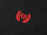 超話題! バレンシアガ コピーおすすめ の2025 SS前面麦刺繍洗い水半袖Tシャツ