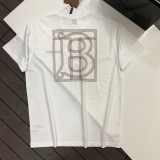 日本未入荷 バーバリー n級品 のアルファベット刺繍ニットゆったりクルーネックカジュアル半袖Tシャツ