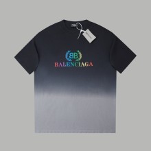 累積売上総額第１位！ バレンシアガ n級品 の アルファベットロゴ金粉プリント半袖