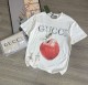 【限定】グッチ スーパーコピー のピーターラビット落書き黒鉛プリント男女カップル丸首半袖Tシャツ