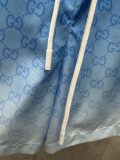 追跡付 グッチ 激安偽物 の青のグラデーションがたっぷりプリントされたダブルGアルファロゴブルーのドローストリングビーチパンツ