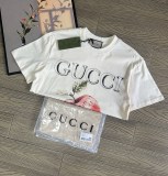 【限定】グッチ スーパーコピー のピーターラビット落書き黒鉛プリント男女カップル丸首半袖Tシャツ