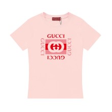 大人気 グッチ 偽物通販 のアルファベットロゴショルダーウエストトリムタイプレディース半袖Tシャツ