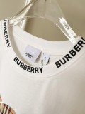 使い勝手良し バーバリー n級品 の小熊刺繍チェックシール綿素材ゆったり半袖Tシャツ