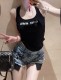 稀少 クロムハーツ 偽物通販 のリベット革のギャルデニムパンツ