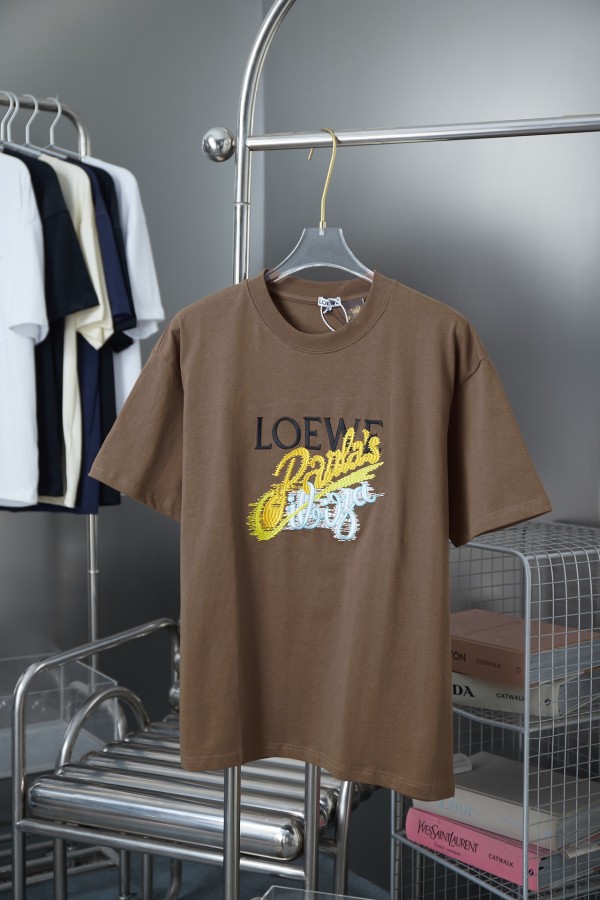 稀少 ロエベ n級品 のアルファベット刺繍半袖