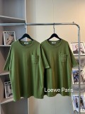 追跡付 ロエベ 激安通販 のアボカド色ポケット刺繍半袖Tシャツ