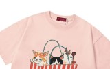 超奇跡の入荷☆ グッチ 激安通販 のデジタル直噴ギフトバッグ猫ロゴ男女同型半袖Tシャツ