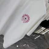 【限定】クロムハーツ 激安通販 の馬蹄レーザー焼花布刺繍カップルカジュアル半袖Tシャツ