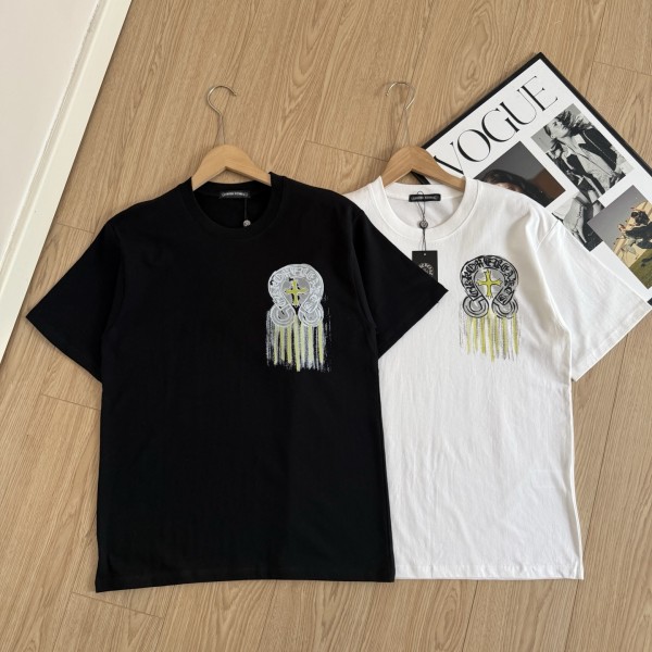 追跡付 クロムハーツ n級品 のグラデーション馬蹄カジュアル半袖Tシャツ2色