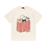 新作 グッチ 偽物通販 のデジタル直噴ギフトバッグ猫ロゴ男女同型半袖Tシャツ