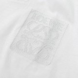 新作 ロエベ スーパーコピー の大刺繍ロゴフェイクポケットシートカップルクルーネック半袖Tシャツ