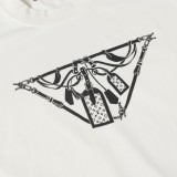 使い勝手良し プラダ 激安偽物 の落書きアルファベットロゴプリント半袖Tシャツ