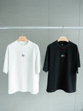 入手困難 クロムハーツ 激安偽物 の波点カラー十字架刺繍丸首半袖Tシャツ2色