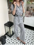★超人気 プラダ n級品 のストライプ柄半袖シャツパンツスーツ