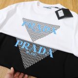 【話題商品！】プラダ 激安通販 の丸首半袖ゆったりTシャツ2色