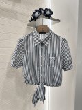 ★超人気 プラダ n級品 のストライプ柄半袖シャツパンツスーツ