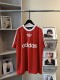 使い勝手良し アディダス コピーおすすめ のシルクのユニホーム赤の半袖Tシャツ