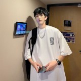 新作 アディダス n級品 の両面プリント純綿丸首半袖Tシャツ