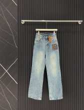 大人気 ルイヴィトン n級品 2025 SS  LVレトロウォッシュハイウエストストレートジーンズ