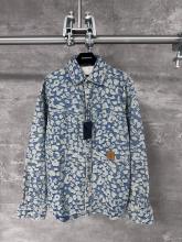 超奇跡の入荷☆ ルイヴィトン 激安偽物 の新水洗波点老花満印工装ジーンズジャケット