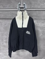 日本未入荷 ルイヴィトン コピー ツイストニット襟フラワー刺繍ジッパーコート