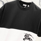 追跡付 バーバリー スーパーコピー の25 ss戦う🐎ストライププリントLOGOロゴ工芸おしゃれなオールインワン半袖Tシャツ