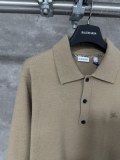 日本未入荷 バーバリー n級品 のクロスステッチ馬術戦馬小標ロゴロゴナイトロゴコットンポロネック長袖