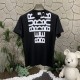 追跡付 バーバリー 激安偽物 のアルファベットプリントラウンドネックストレート半袖肩落とし袖Tシャツ