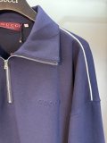 日本未入荷 グッチ 偽物通販 のニット布のエンボスマークハーフジッパー衛衣